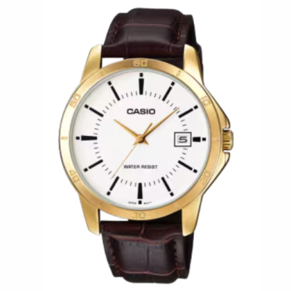 Casio General MTP-V004GL-7A Brown Leather Band Men Watch